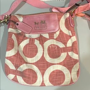 Pink coach crossbody